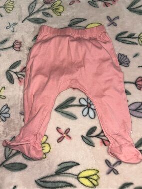 The Honest Company Pink Footed Cotton One-Piece Pants